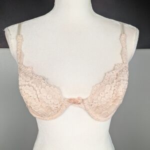 Victoria's secret pink nude lace bra